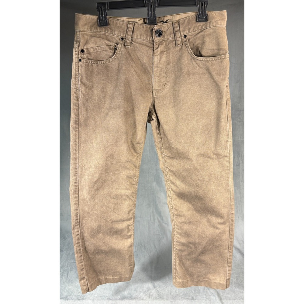 Helix N56 Men 32x27.5 Brown Jeans Denim Relaxed Straight Workwear Skater Indie